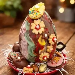 Easter big chocolate egg