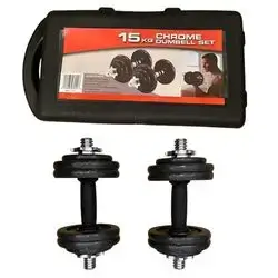 Chrome Dumbbell Set – 15KG