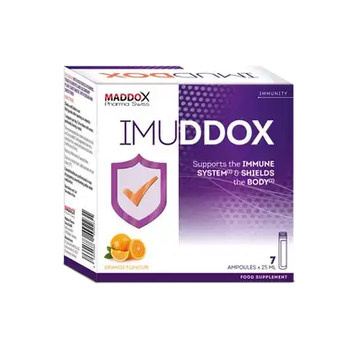 imuddox ampoul️es /امبولات تعزيز المناعة للكبار مكون من مجموعة فيتامينات منها:
