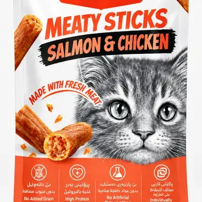 Meaty treats with salmon & chicken flavor ??