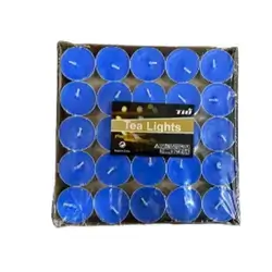 Circle Candles Blue - 50 pcs