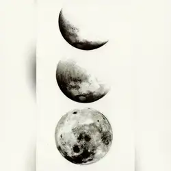 1 Sheet Temporary Tattoo Phase of The Moon Fake Body Art Sticker Waterproof Ladies Mens