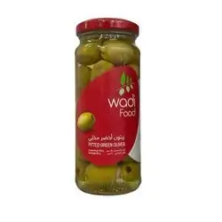Wadi Food Whole Natural Green Olives 340gr