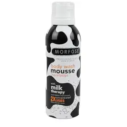 Morfose Milk Therapy Body Wash Mousse 200 ml - Moisturising Shower Foam with Milk Proteins - Also Perfect for Shaving, Concentrated, Regular Shower Gel