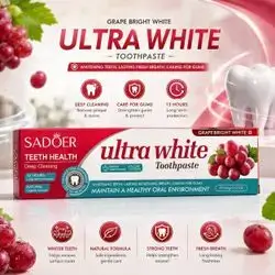 SADOER Ultra White Toothpaste (Grape Bright White)