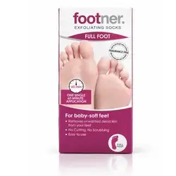 Footner Exfoliating Socks For Full Foot Fragrance Free