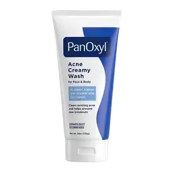 PanOxyl (Benzoyl Peroxide 4%) Acne Creamy Wash For Face And Body 170g _ Crown Laboratories