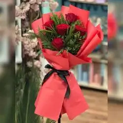 Red Rose Flower Bouquet