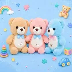 Colored Bear Soft Toy 30 cm