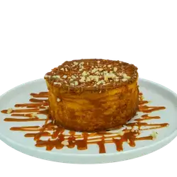 Round Croissant Filled Caramel Sauce