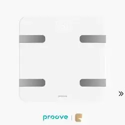 Proove Numbers Smart Body Composition Scale Bluetooth Health Analyzer with 12 Metrics - White