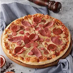 Three Type Of Meat Pizza