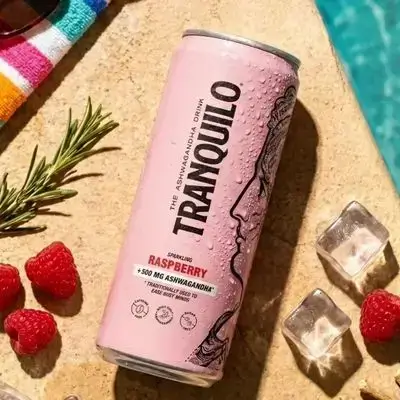 Ashwagandha Raspberry Sparkling Drink