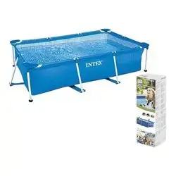 Intex Rectangular Metal Frame Pool 3 M * 2 M * 75 Cm Age 6+