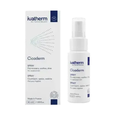 Cicaderm Spray Pro-Recovery Soothes Dries For Weakened Skin 50ml _ ivatherm