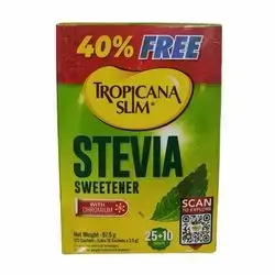 Tropicana Slim Stevia Sweetener 25 sachets plus 10 extra sachets ترۆپیکانا
