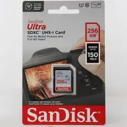SANDISK 256GB Ultra SDXC UHS-I Memory Card - Up to 150MB/s, C10, U1, Full HD, SD Card - SDSDUNC-256G-GN6IN