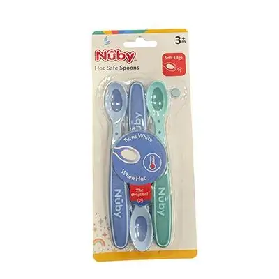 Nuby Hot Safe Spoons (Soft edge) +3m
