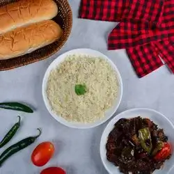 Rice With Eggplant Tapsi And Meat