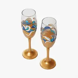 Hand-Painted Cups, Quantity 2