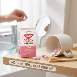 Sadoer Peach Toothpaste Tablet (30 Tablets)