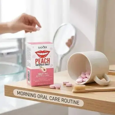 Sadoer Peach Toothpaste Tablet (30 Tablets)