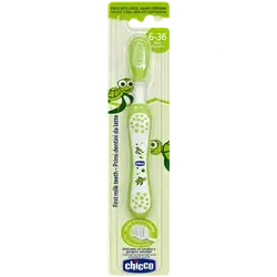 First Milk Teeth Toothbrush Green 6-36 Months _ Chicco