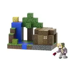 Minecraft Magnetic Building T079 Creekside Retreat – 107 Pieces + 3 Random Plush Toys