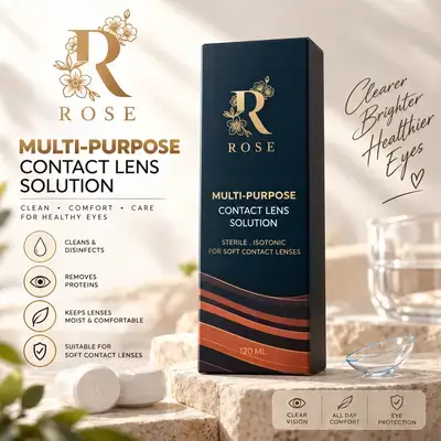 ROSE Multi-Purpose Contact Lens Solution – 120 ML