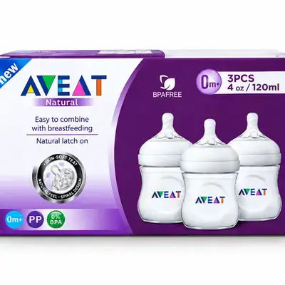 Aveat natural easy to combine with breastfeeding 0m+ 120ml 3pcs
