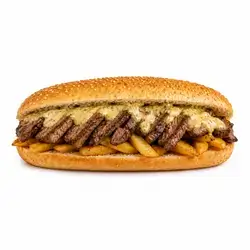 Meat sandwich with Cafe de Paris sauce