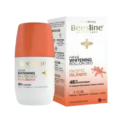 Natural Whitening Roll-On Deo Pacific Islands 48HR Antiperspirant 50ml _ Beesline