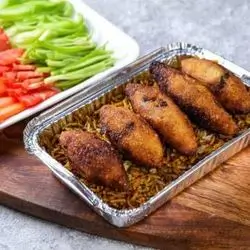 Kubbah On Rice With Salad