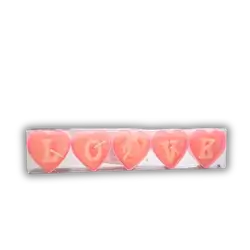 Heart candles *5