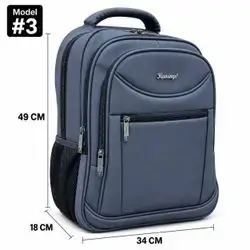 Flamingo Leather Backpack – Model #3, 4 Zippers