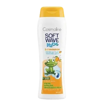 Soft Wave Kids 2in1 Shampoo Apricot 400ml _ Cosmaline