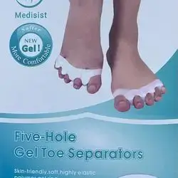 Medisist five hole gel toe separator