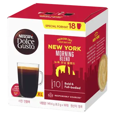 NESCAFÉ Dolce Gusto New York Morning Blend Americano – Intensity 10 – 18 Capsules