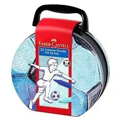 Faber-castell Felt Tip Metal Football With 33 Pens