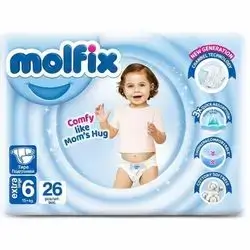 Diapers Molfix number 6 for (15 + kg) 26 Pieces
