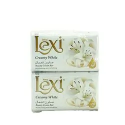 Lexi Beauty Cream Bar Creamy White Lily Flower 140 Gm X4