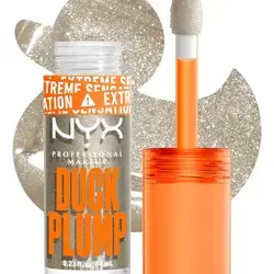 NYX PROFESSIONAL MAKEUP Duck Plump High Pigment Lip Gloss, Lip Plumper Gloss with Spicy Ginger - Quazy Silver