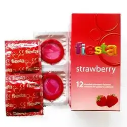 FIESTA STRAWBERRY CONDOM 12 PICES