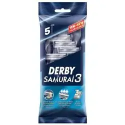 Derby Samurai 3 Triple Blade Disposable Razor (5 Pack)