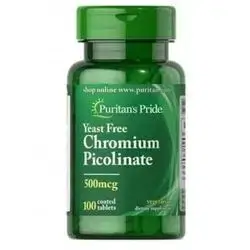 puritans pride yeast free chromium picolinate 500 mcg (100 tablet)