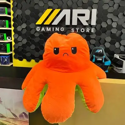 Giant Octopus Plush Toy – 90cm Orange & Green