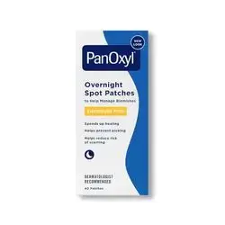Panoxyl pm 40 patches overnight spot patches to help manage blemishes