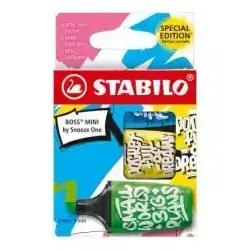 STABILO BOSS MINI Highlighters by Snooze One - Pack of 3