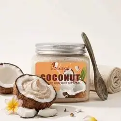 KORMESIC Coconut Exfoliating Body and Face Scrub
