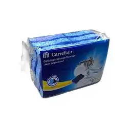 Carrefour Cellulose Sponge Scourer, 6 Pieces